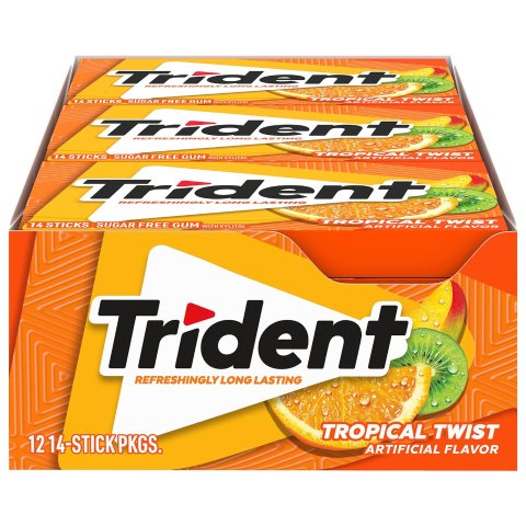 Trident 热带口味无糖口香糖168粒