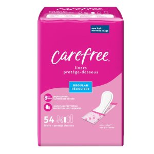 Carefree Panty Liners, Regular Liners, Wrapped, Unscented, 54ct