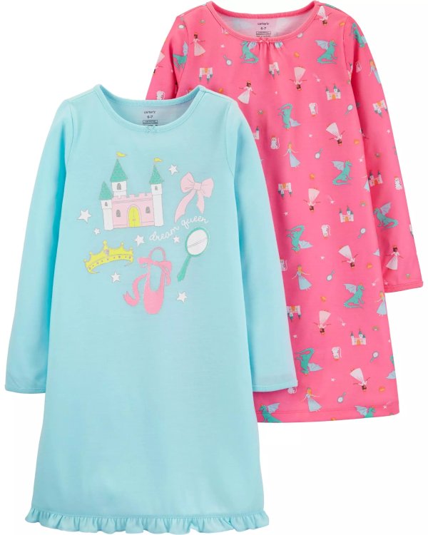 2-Pack Princess Nightgowns