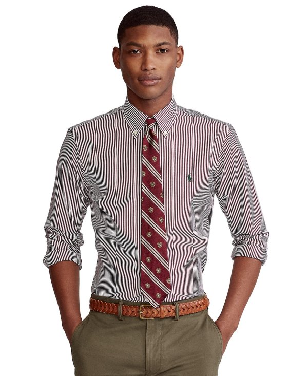 Men's Custom-Fit Striped Poplin Shirt