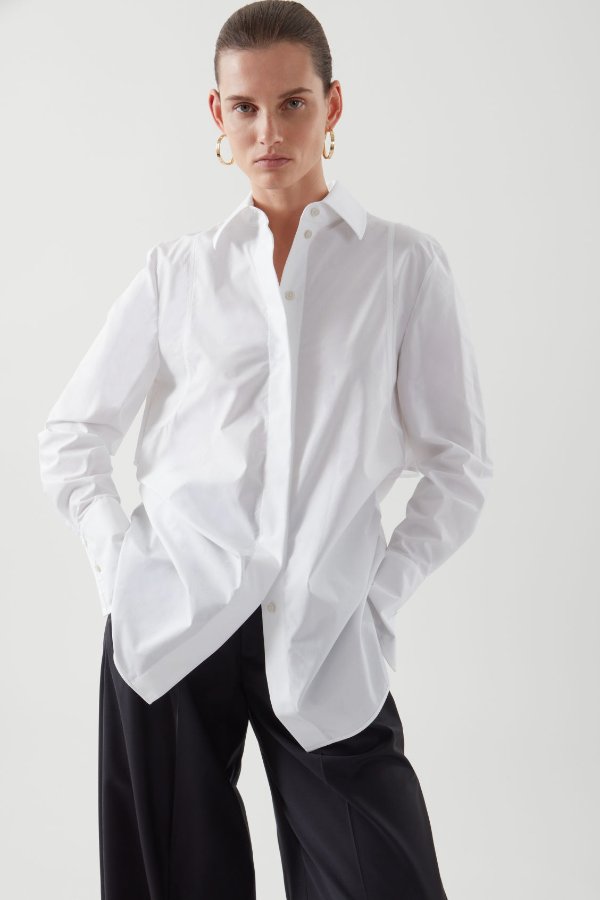 RELAXED-FIT TAILORED SHIRT - WHITE - Shirts - COS