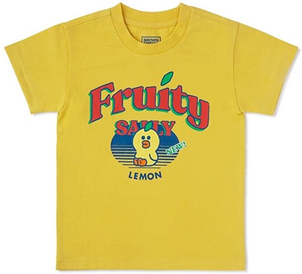 Fruity Collection Character 100% Cotton Graphic Print Short Sleeve T-Shirt for Kids