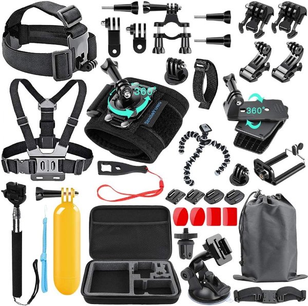 SmilePowo 48-in-1 Accessories Kit for GoPro Hero