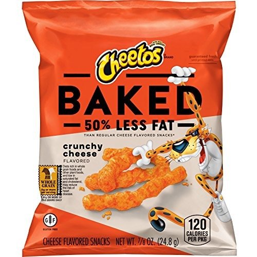 Cheetos Oven Baked Crunchy Cheese Flavored Snacks, 0.875 Ounce (Pack of 104)