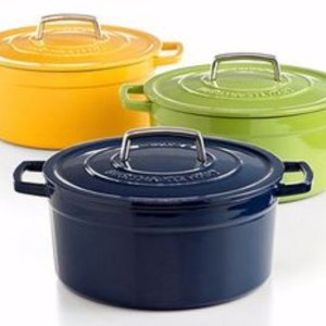 Martha Stewart Collection Blueberry Collector's Enameled Cast Iron 6 Qt. Round Casserole