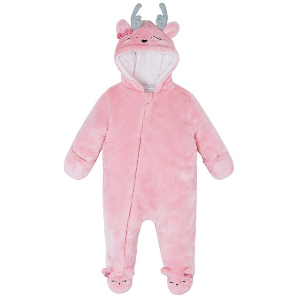 Baby Infant 1-piece Fleece Jumper, Pink