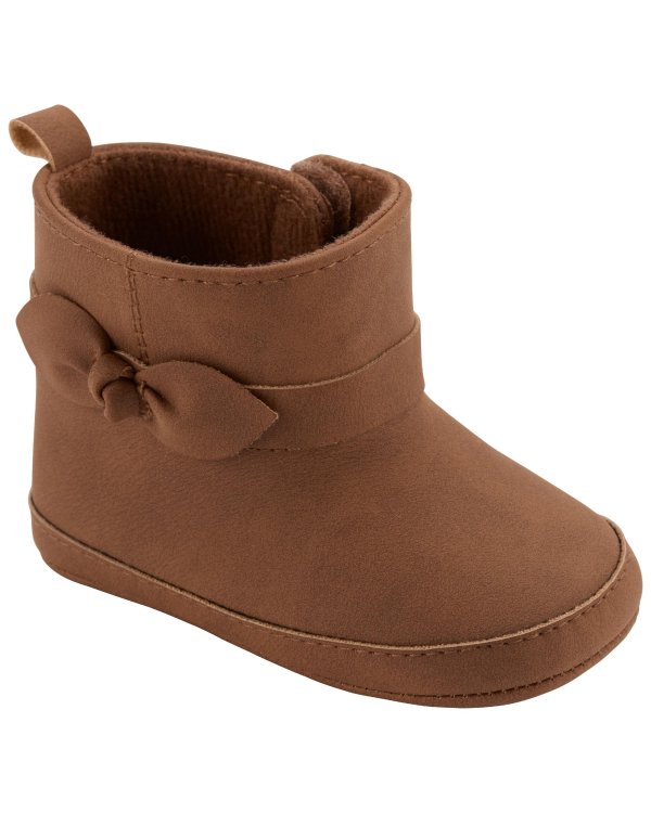 Baby Tan Bow Boots