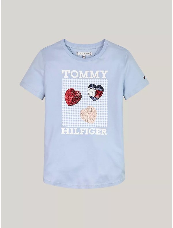 Kids' Hilfiger Heart Sequin T-Shirt