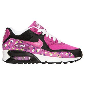 Girls' Grade School Nike Air Max 90 Premium Running Shoes