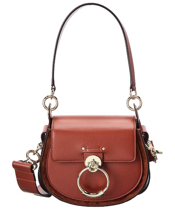 Tess Small Leather & Suede Shoulder Bag