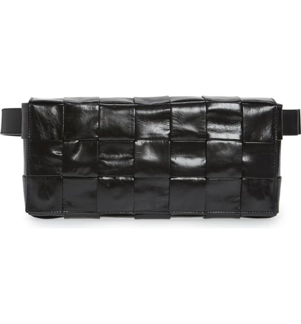 Intrecciato Leather Belt Bag