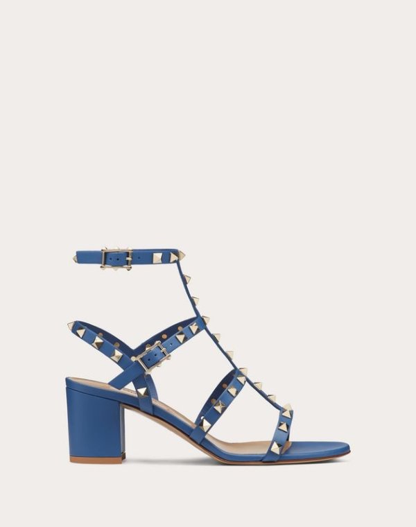 Rockstud Calfskin Ankle Strap Sandal 60 mm for Woman | Valentino Online Boutique