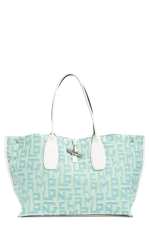 Neon Print Large Open Tote