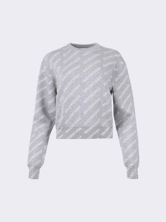 Classic Sweater Grey And White | The Webster