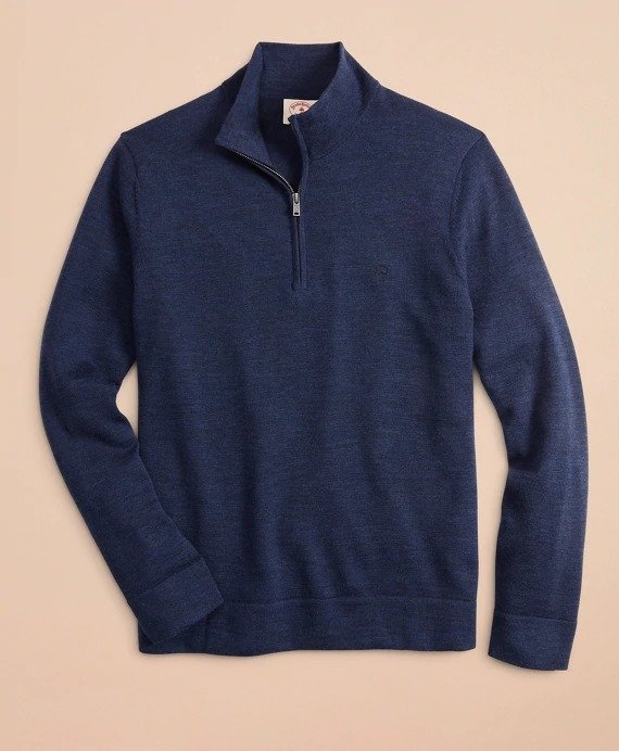 Merino Wool Half-Zip Sweater - Brooks Brothers