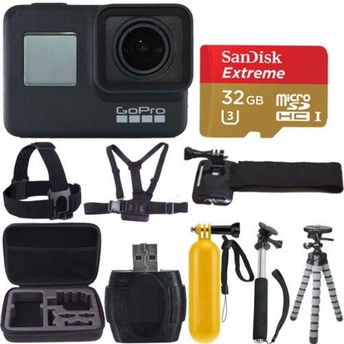 HERO7 Black Waterproof Digital Action Camera 4K HD Video 12MP + 32gb Kit
