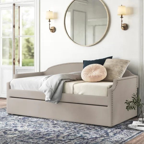 Jordane Twin Daybed with TrundleJordane Twin Daybed with TrundleRatings & ReviewsCustomer PhotosQuestions & AnswersShipping & ReturnsMore to Explore