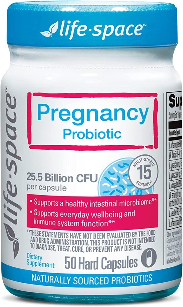 Pregnancy Probiotic - Prenatal Supplement for Mom and Baby to Support Digestive, Immune and Vaginal Health - Dairy, Gluten-Free 50 Capsules