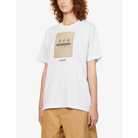 BurberryBrand-patch cotton-jersey T-shirt