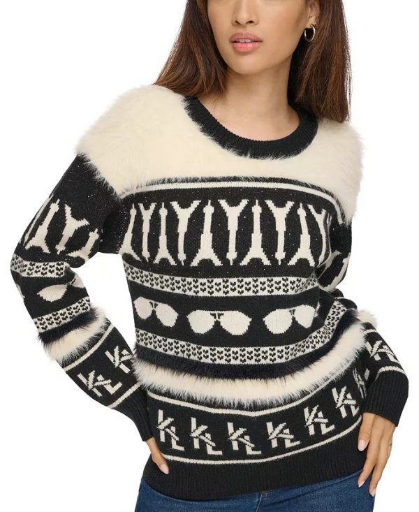 Women's Motif Eyelash Sweater