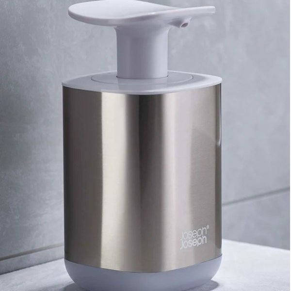 White Presto Steel Soap Dispenser