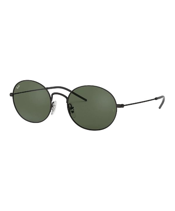 | Black & Green Round Sunglasses