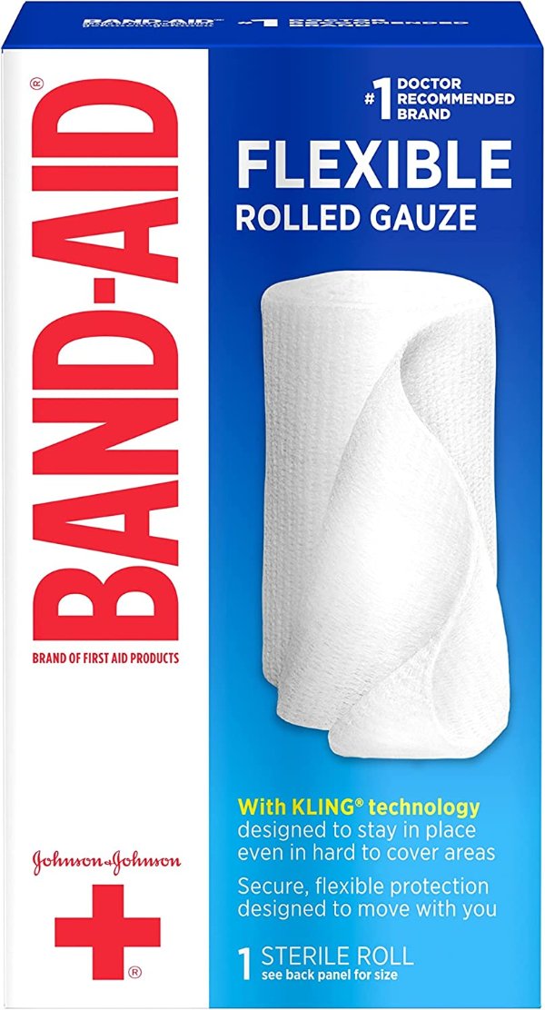 Band-Aid Brand of First Aid Products Rolled Gauze, 3 Inches by 2.5 Yards