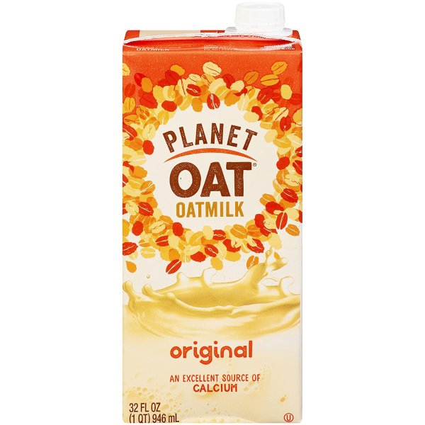 Planet Oat Oatmilk Without Lactose or Dairy NonGMO, Original, 32 Fl Oz - Pack of 6
