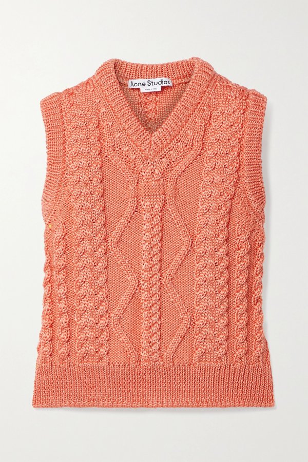 Cable-knit tank