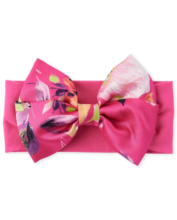 Baby Girls Floral Bow Headwrap