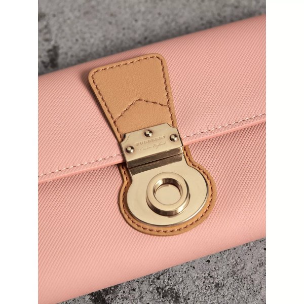 Two-tone Trench Leather Continental Wallet