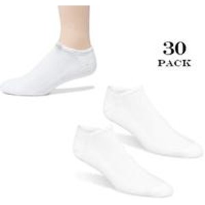 30 Pairs of Men's or Women's No-Show Socks