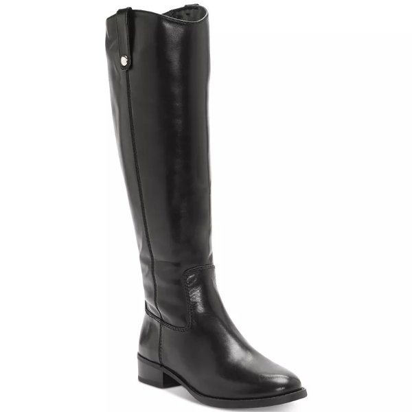 INC Fawne Wide-Calf Riding Leather Boots , Created for Macy's