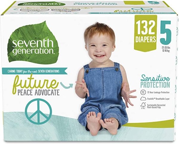 Generation Baby Diapers, Size 5, 132 count, One Month Supply, for Sensitive Skin