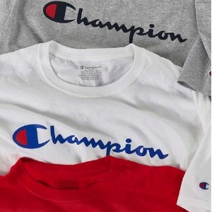 Champion官网 特价区运动卫衣、T恤折上折 $7收LogoTee