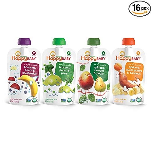 Organic Stage 2 Baby Food Simple Combos Variety Pack, 4 Ounce Pouch (Pack of 16), Assorted Flavors, Flavors May Vary