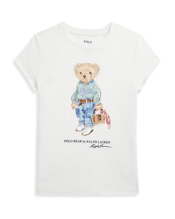 Girls' Polo Bear Cotton Jersey Tee - Little Kid, Big Kid