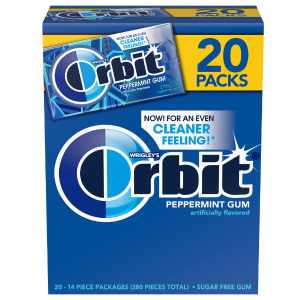 Orbit 无糖薄荷口香糖 20小盒装