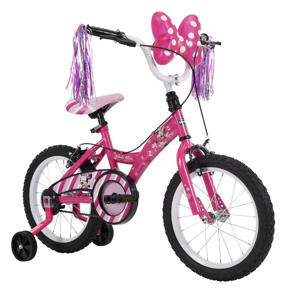 Huffy 迪士尼米妮儿童自行车，带辅助轮
