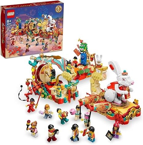 Lunar New Year Parade 80111 Collectible Building Toy Set; Festive Gift Idea for Kids, Boys and Girls Ages 8+ (1,653 Pieces)