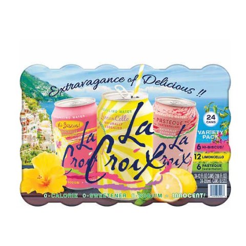 LaCroix Sparkling Water, Variety Pack, 12 fl oz, 24-count