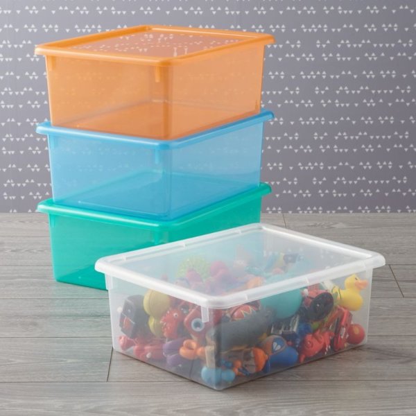 Kids' Storage Containers: Kids Colorful See-Through Stackable Box | Crate & Kids