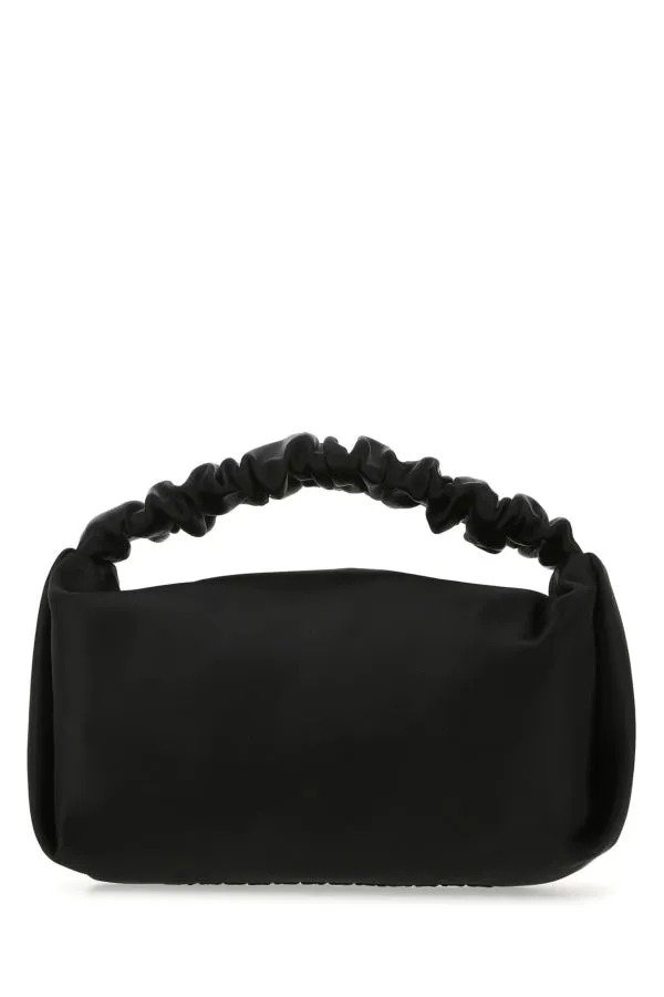 Black satin mini Scrunchie handbag