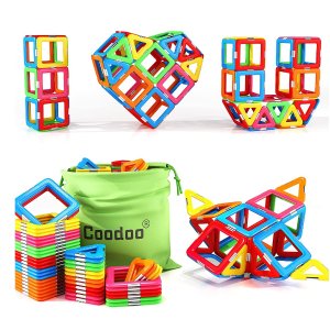 Coodoo Upgraded Magnetic Blocks Tough Building Tiles STEM Toys