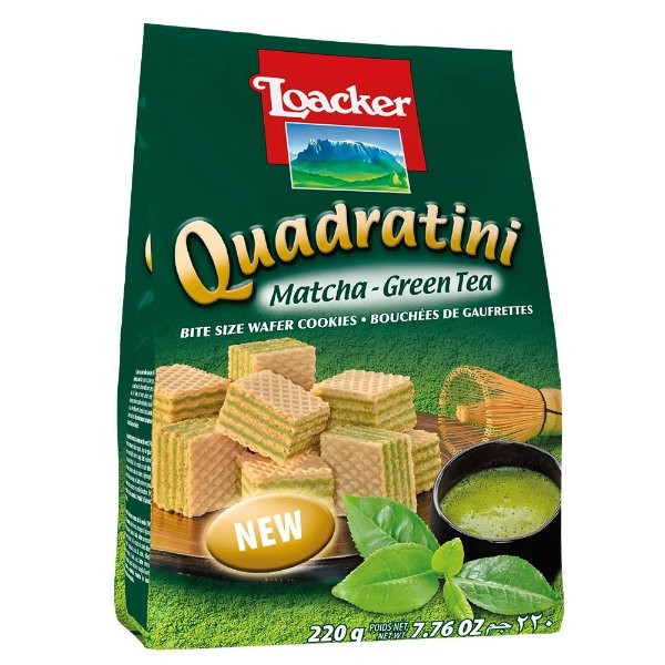 Loacker Matcha - Green Tea Quadratini, 7.76 oz