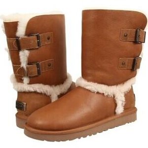 UGG Australia Skylah Shearling-Lined Leather Buckle Boots @ Saks Off 5th