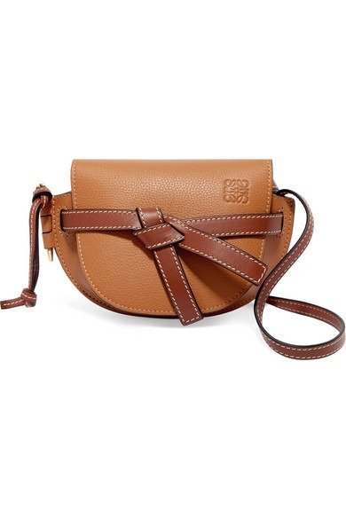 Gate mini textured-leather shoulder bag