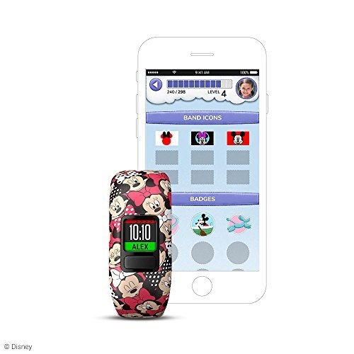 vivofit jr 2, Kids Fitness/Activity Tracker, 1-year Battery Life, Stretchy Band, Minnie Mouse