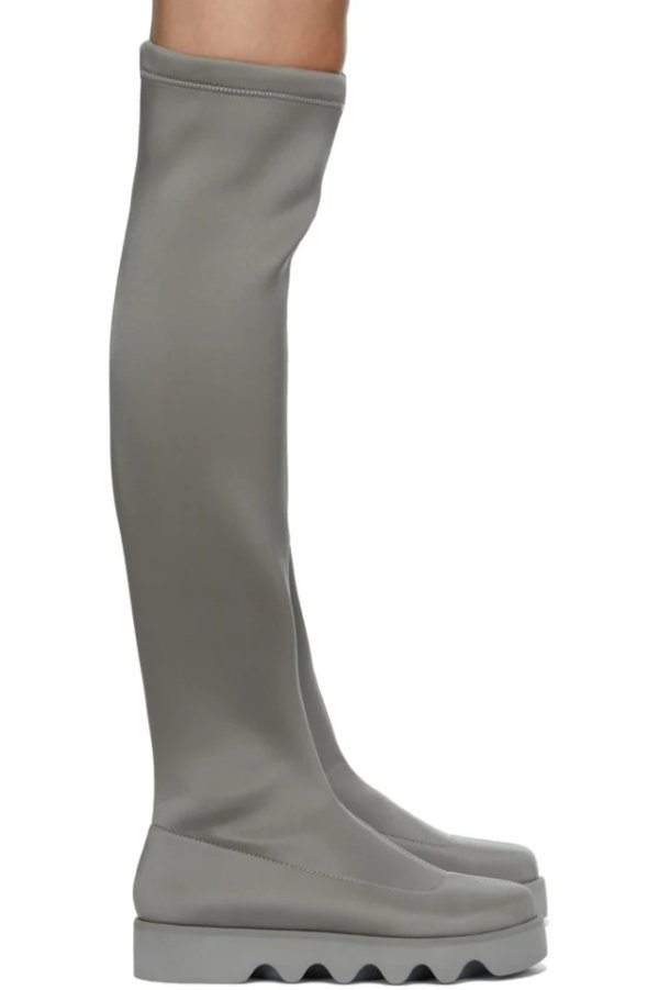 Grey United Nude Edition Long Bounce Boots