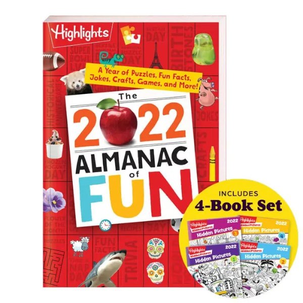 2022 Almanac of Fun and Hidden Pictures 2022 4-Book Set